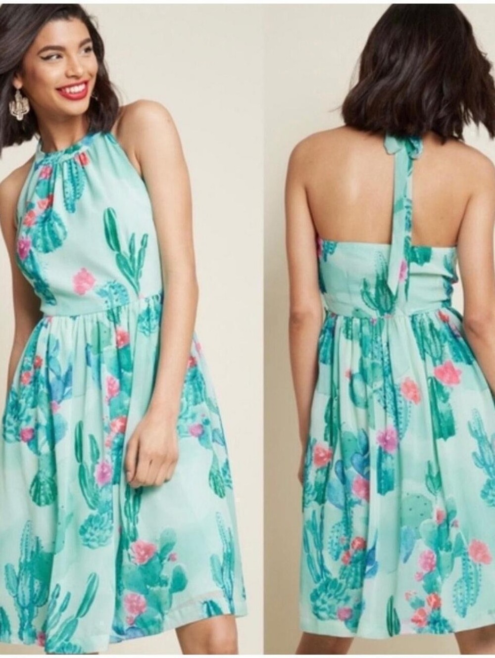 Modcloth What's The Zeal Cactus Flower Dress Size 1X